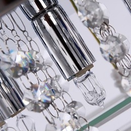 Plafoniera moderna in cristallo Living 5 luci