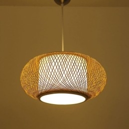 Lampada a sospensione decorativa in bambù Comfort visivo