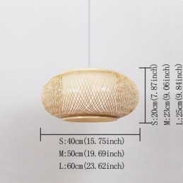 Lampada a sospensione decorativa in bambù Comfort visivo