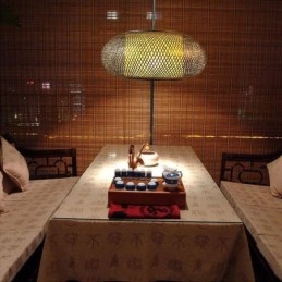 Lampada a sospensione decorativa in bambù Comfort visivo