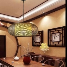 Lampada a sospensione decorativa in bambù Comfort visivo