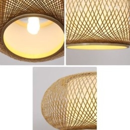 Lampada a sospensione decorativa in bambù Comfort visivo