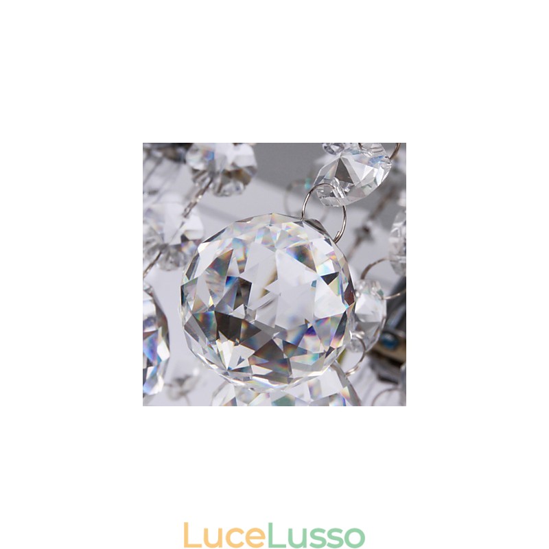 Plafoniera moderna in cristallo Living 5 luci