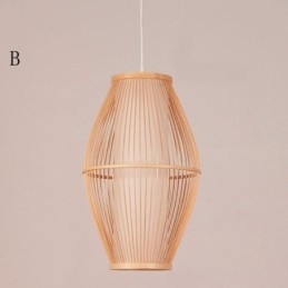 Lampada a sospensione classica in bambù fatta a mano