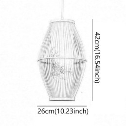 Lampada a sospensione classica in bambù fatta a mano