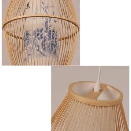 Lampada a sospensione classica in bambù fatta a mano