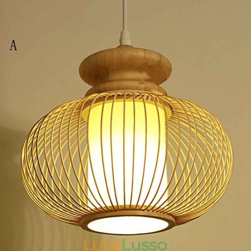 Lampada a sospensione in bambù nordico squisito