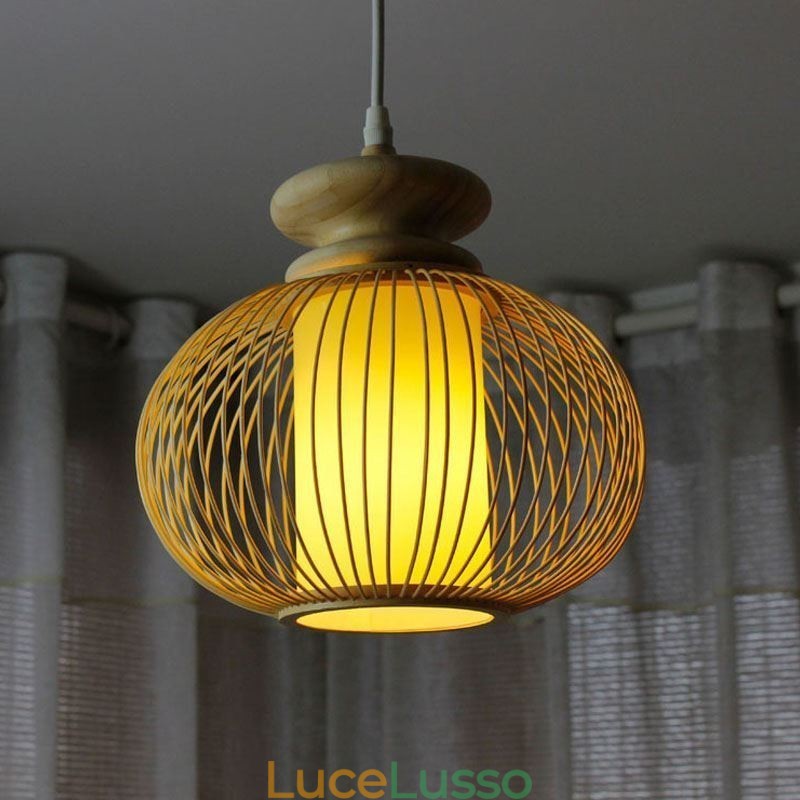 Lampada a sospensione in bambù nordico squisito