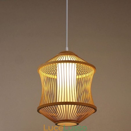 Lampada a sospensione Visual Comfort Bamboo Gabbia Lampada a sospensione Visual Comfort Bamboo Gabbia