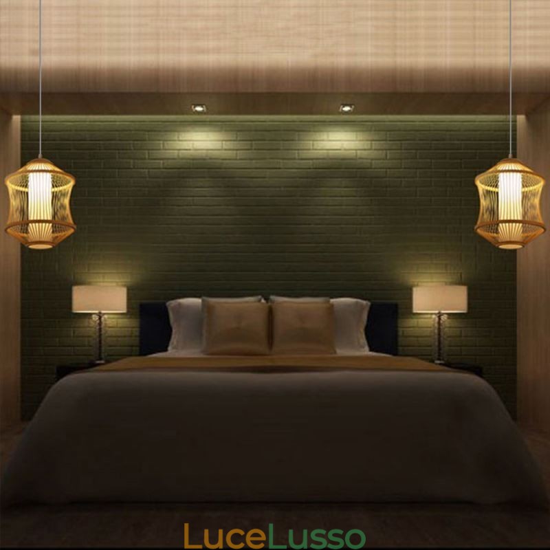 Lampada a sospensione Visual Comfort Bamboo Gabbia