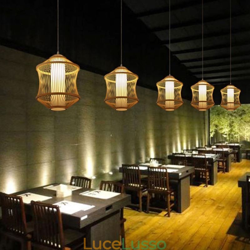 Lampada a sospensione Visual Comfort Bamboo Gabbia