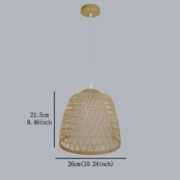 Lampada a sospensione in bambù Visual Comfort Dome
