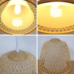 Lampada a sospensione in bambù Visual Comfort Dome