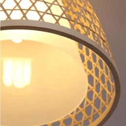 Lampada a sospensione in bambù Visual Comfort Dome