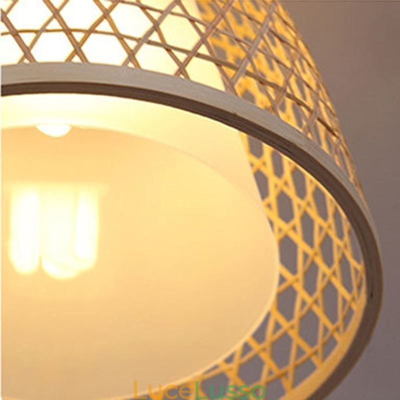 Lampada a sospensione in bambù Visual Comfort Dome
