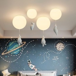 Lampada da soffitto a palloncino nordico Lampada a sospensione in acrilico per bambini