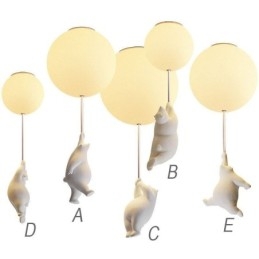 Lampada da soffitto a palloncino nordico Lampada a sospensione in acrilico per bambini