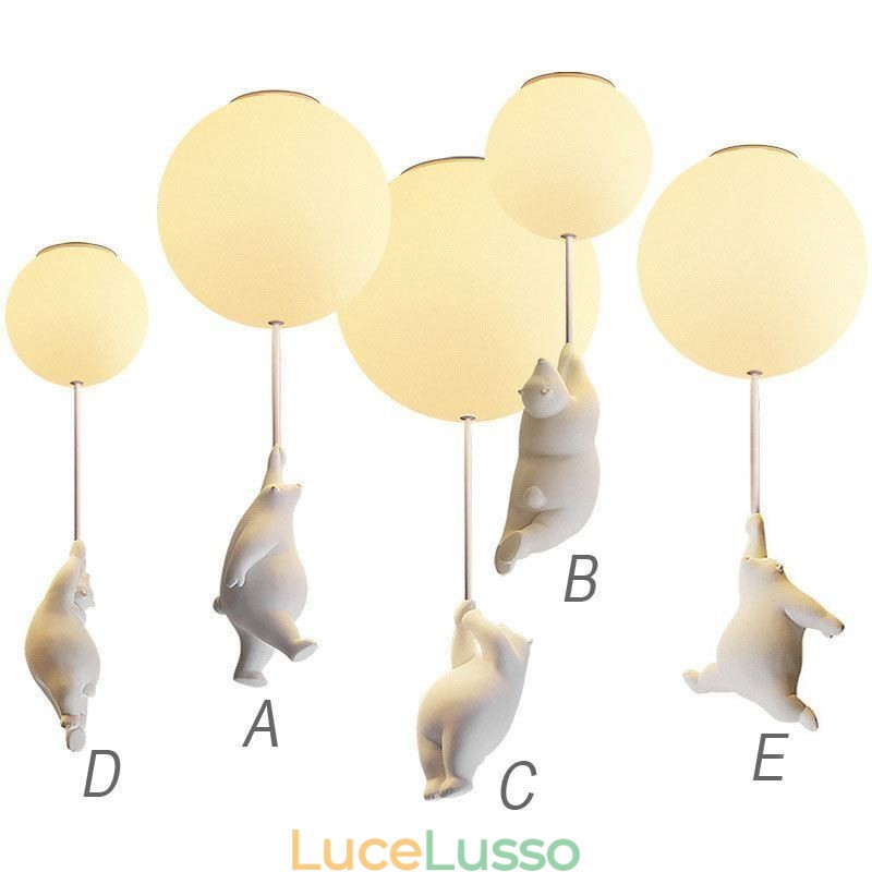 Lampada da soffitto a palloncino nordico Lampada a sospensione in acrilico per bambini