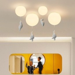 Lampada da soffitto a palloncino nordico Lampada a sospensione in acrilico per bambini