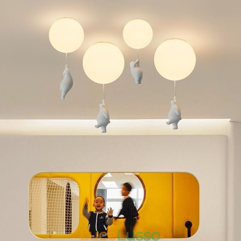 Lampada da soffitto a palloncino nordico Lampada a sospensione in acrilico per bambini