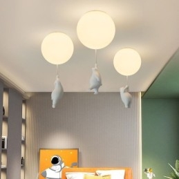 Lampada da soffitto a palloncino nordico Lampada a sospensione in acrilico per bambini