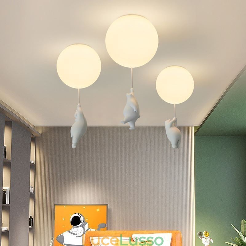 Lampada da soffitto a palloncino nordico Lampada a sospensione in acrilico per bambini