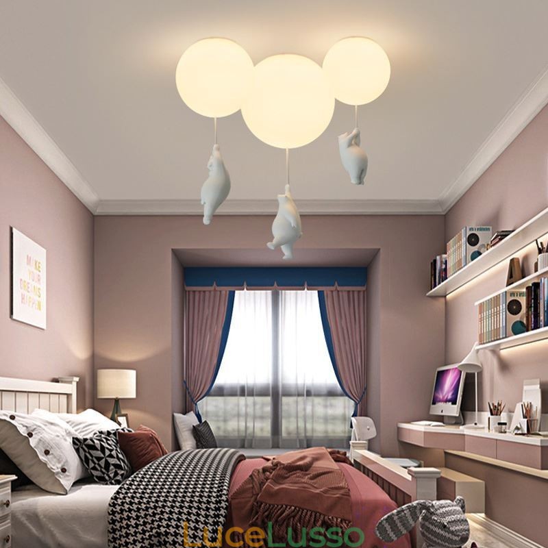 Lampada da soffitto a palloncino nordico Lampada a sospensione in acrilico per bambini