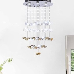 Lampada a sospensione nordica Lampada a sospensione creativa in vetro a farfalla