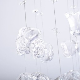 Lampada a sospensione nordica Lampada a sospensione creativa in vetro a farfalla