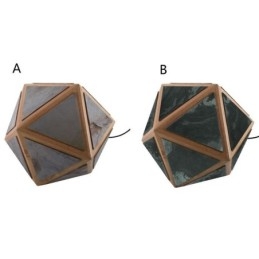 Lampada a sospensione geometrica a forma di diamante, design traslucido 3D