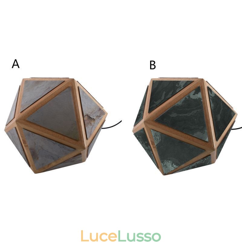 Lampada a sospensione geometrica a forma di diamante, design traslucido 3D