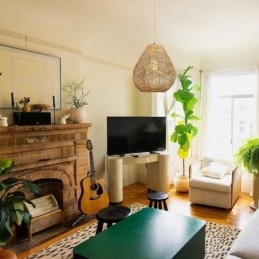 Lampada da soffitto retrò nordica con paralume in corda di carta naturale intrecciata a mano