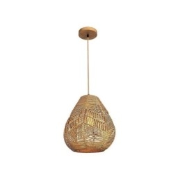Lampada da soffitto retrò nordica con paralume in corda di carta naturale intrecciata a mano