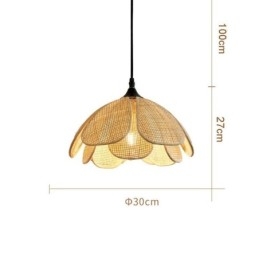 Lampada a sospensione in rattan Lampada da soffitto retrò in rattan