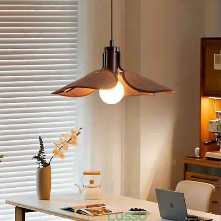 Lampada a sospensione nordica Wabi Sabi Style Paralume in tessuto Lampada da soffitto decorativa Lampada a sospensione nordica Wabi Sabi Style Paralume in tessuto Lampada da soffitto decorativa