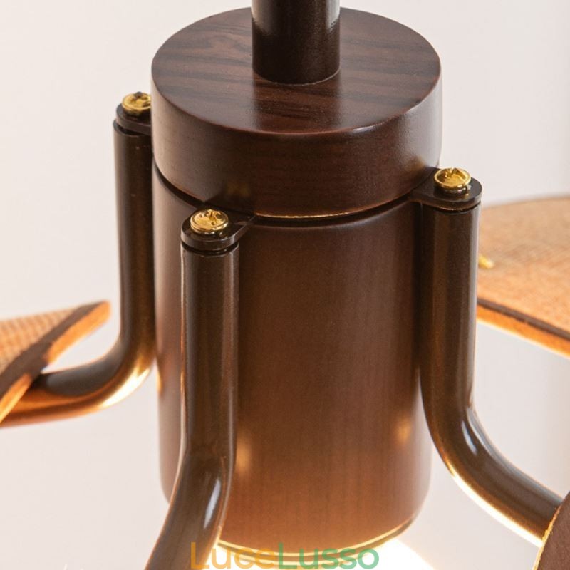 Lampada a sospensione nordica Wabi Sabi Style Paralume in tessuto Lampada da soffitto decorativa
