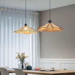 Lampada a sospensione creativa retrò in legno da soffitto