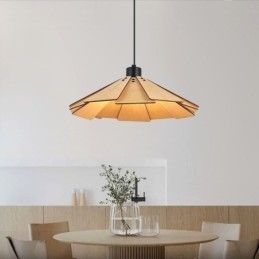 Lampada a sospensione creativa retrò in legno da soffitto