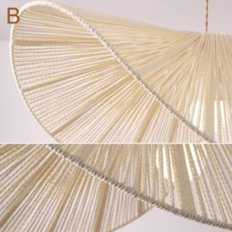 Lampada a sospensione retrò creativa Wabi Sabi cappello di paglia corda di canapa lampada da soffitto