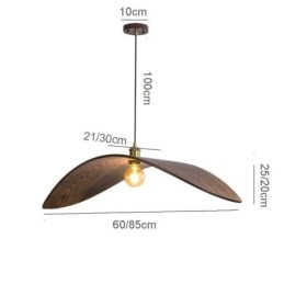 Lampada a sospensione in legno massello, lampada da soffitto retrò creativa