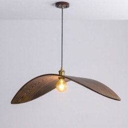 Lampada a sospensione in legno massello, lampada da soffitto retrò creativa