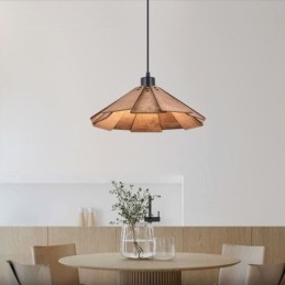 Lampada a sospensione retrò Lampada da soffitto creativa in legno
