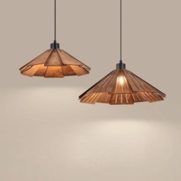 Lampada a sospensione retrò Lampada da soffitto creativa in legno
