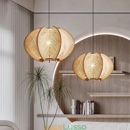 Lampada a sospensione nordica in stile retrò Wabi Sabi Lampada da soffitto in legno massello fatta a mano Lampada a sospensione nordica in stile retrò Wabi Sabi Lampada da soffitto in legno massello fatta a mano