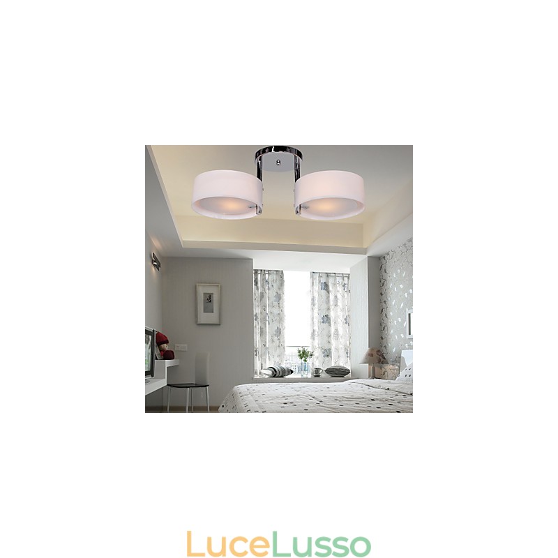 Lampadario moderno contemporaneo in metallo cromato a filo