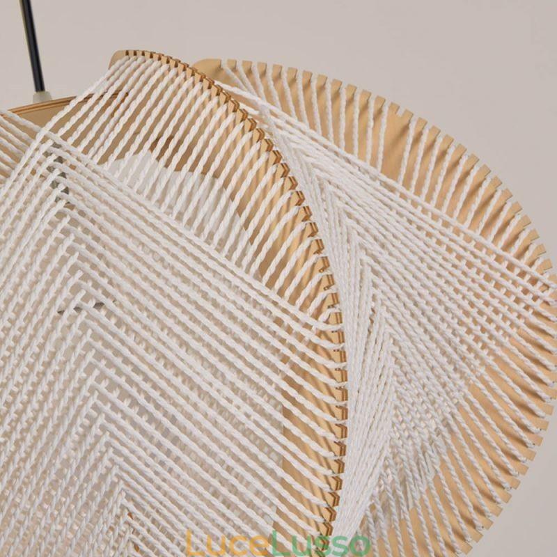 Lampada a sospensione nordica in stile retrò Wabi Sabi Lampada da soffitto in legno massello fatta a mano