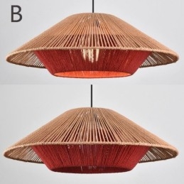 Lampada a sospensione in corda di canapa Lampada da soffitto intrecciata a mano