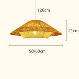 Lampada a sospensione in corda di canapa Lampada da soffitto intrecciata a mano