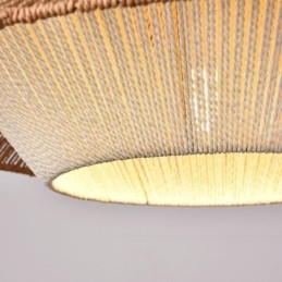Lampada a sospensione in corda di canapa Lampada da soffitto intrecciata a mano