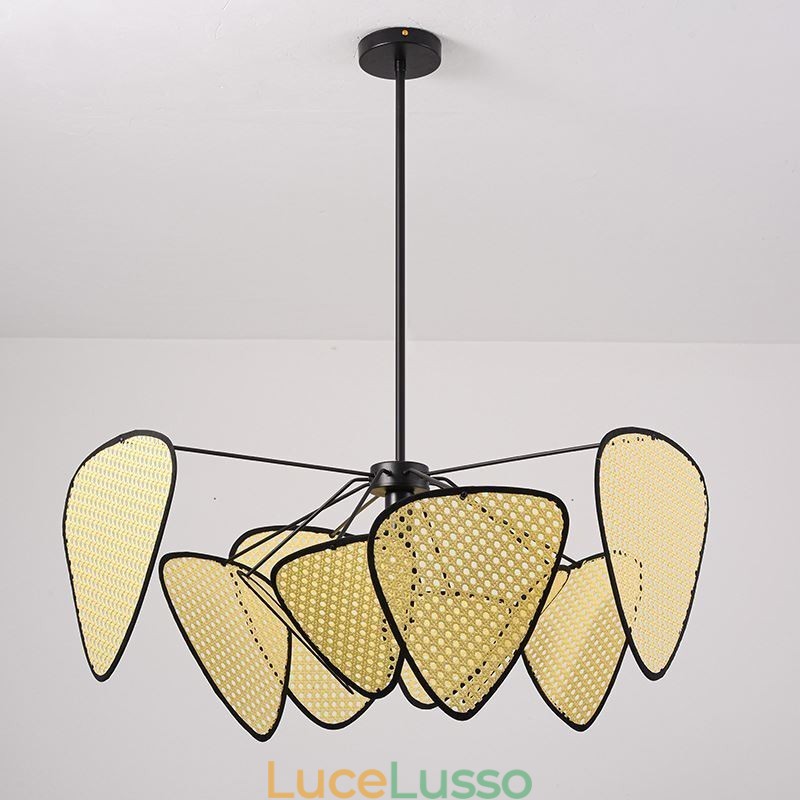 Lampada a sospensione naturale semplice intrecciata a mano